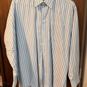 Nautica Men's Blue Striped Shirt